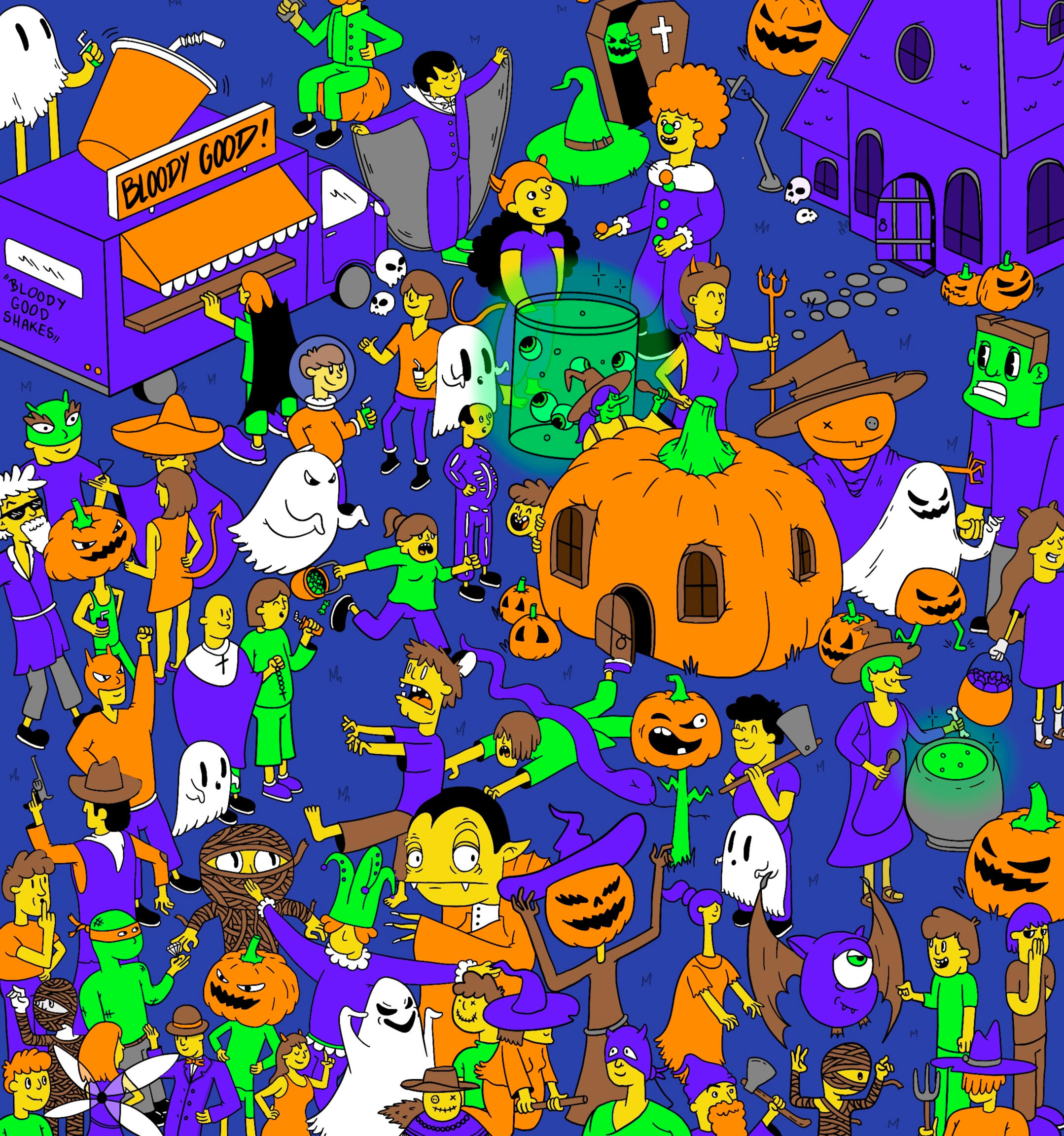 a search and find books personalised characters example with 9 different characters